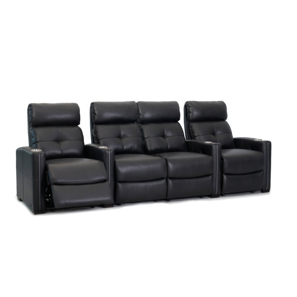 Orren Ellis Upholstered Home Theater Seat with Cup Holder & Reviews